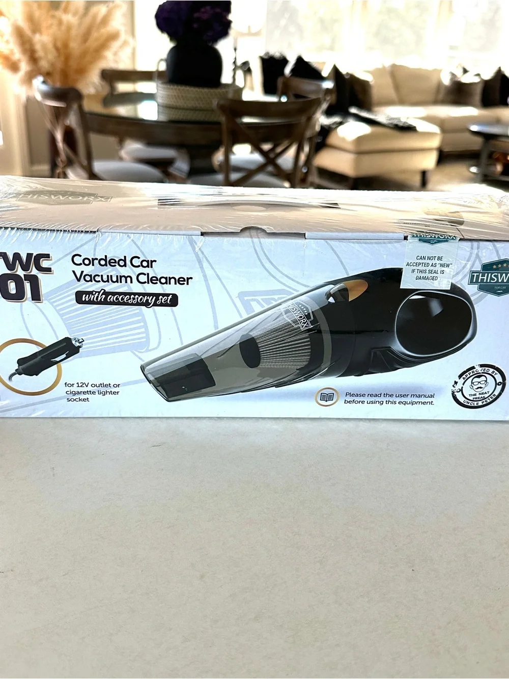 Black & Smoke Corded Car Vacuum Cleaner - TWC01 NWIB